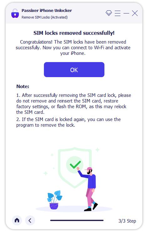 bloqueo de SIM eliminado con éxito con Passixer | iPhone libre operador desbloqueado SIM Passixer España
