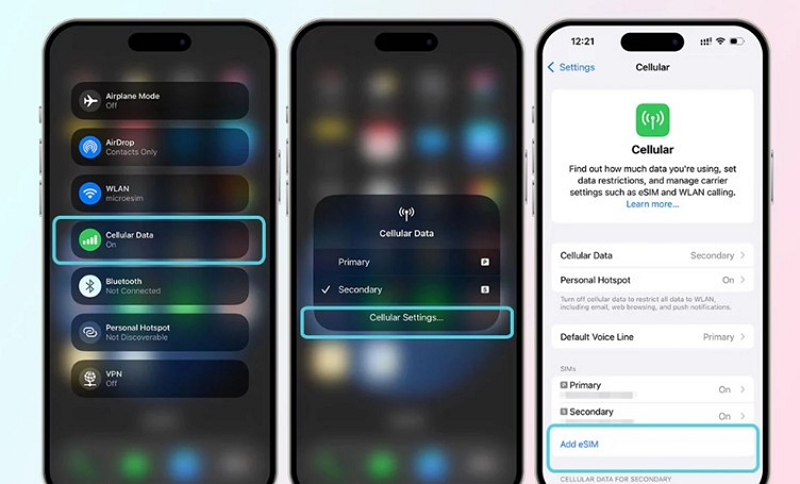 escanear código QR para activar eSIM de nuevo operador en iPhone | activar eSIM Movistar Vodafone Orange iPhone desbloqueado España