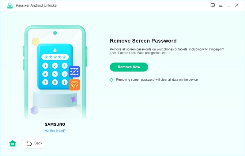hacer clic en Confirmar | Guía de usuario de Passixer Android Unlocker
