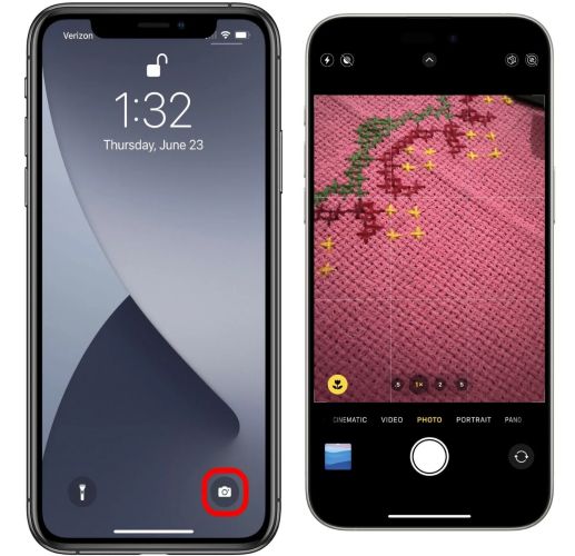 icono de cámara | Quita la cámara de la pantalla de bloqueo del iPhone