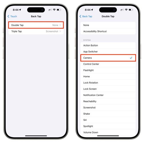 configurar Back Tap | Quita la cámara de la pantalla de bloqueo del iPhone
