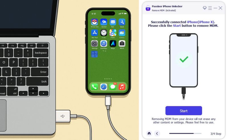haz clic en Inicio | Desactivar Auto-Lock iPhone