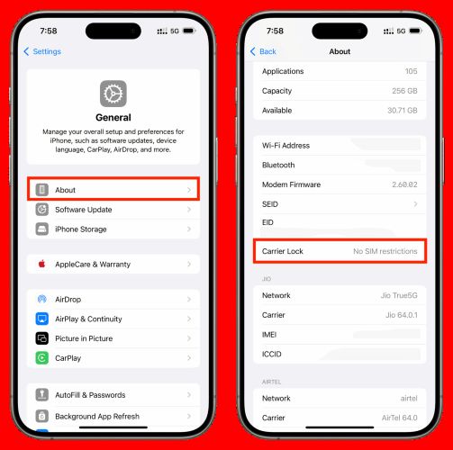 SIM bloqueada | Verificar si iPhone está desbloqueado sin tarjeta SIM