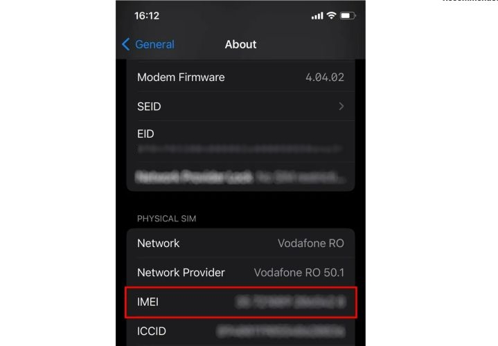 etiqueta IMEI | Verificar si iPhone está desbloqueado sin tarjeta SIM