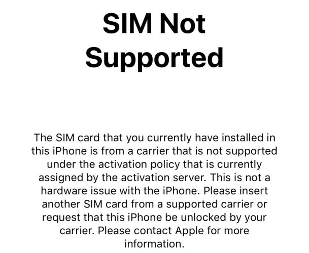 SIM no compatible | Verificar si el iPhone está desbloqueado sin tarjeta SIM
