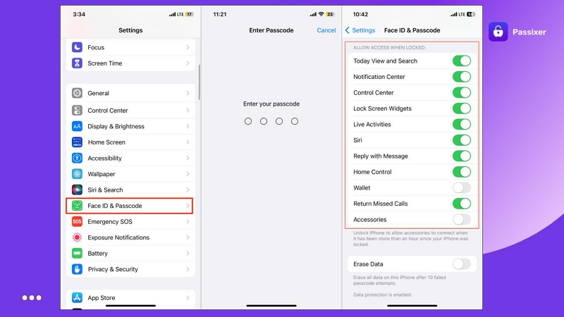 Activar Borrar datos en Ajustes del iPhone | opciones de seguridad iPhone España