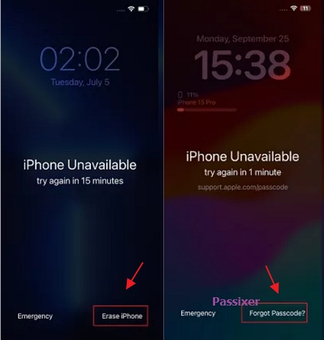 haz clic en Borrar iPhone | Desactivar la pantalla de bloqueo del iPhone