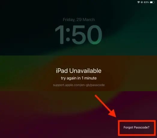 toca ¿Olvidaste el código? | Desactivar límite de tiempo
