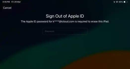 introduce la contraseña de Apple ID | Desactivar límite de tiempo