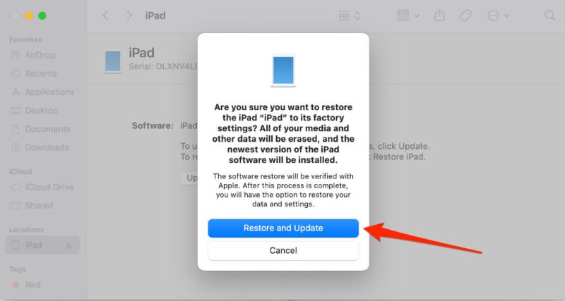 selecciona Restaurar y Actualizar | Desactivar límite de tiempo