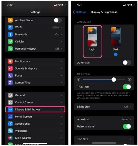 apaga el Modo Oscuro | Face ID no disponible Intenta configurarlo más tarde