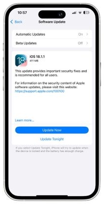toca Actualizar ahora | Face ID no disponible Intenta configurarlo más tarde