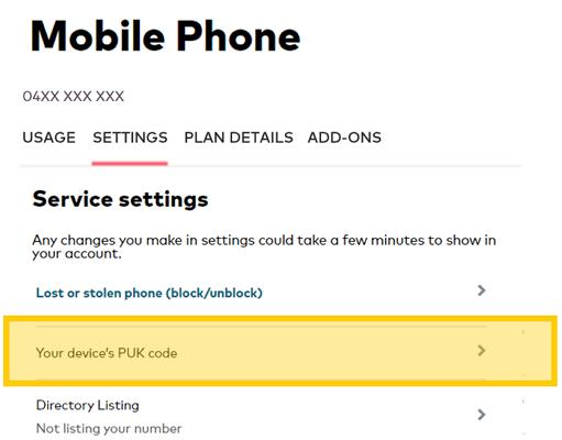obtén el PUK desde la página web | Encontrar o Cambiar el PIN de la SIM en iPhone