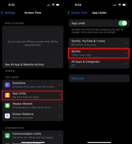 elige la aplicación | Cómo desactivar límite de tiempo iPhone