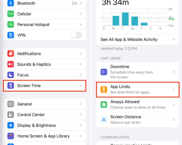 dirígete a Configuración | Cómo desactivar límite de tiempo iPhone