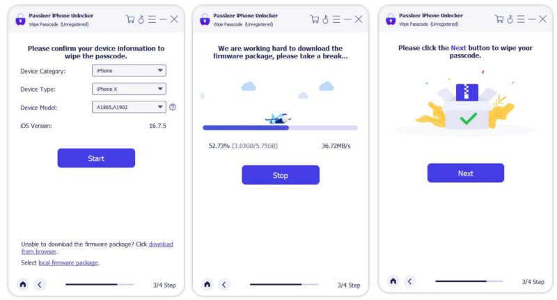 haz clic en Iniciar | Face ID no disponible Intenta configurarlo más tarde