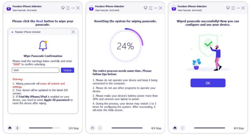 haz clic en Desbloquear | Face ID no disponible Intenta configurarlo más tarde