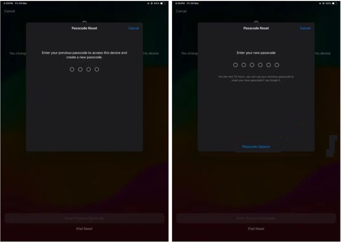 ingresar código anterior | Desbloquear iPad sin código