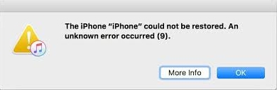 error de iTunes | Desbloquear código de acceso del iPhone sin Apple ID