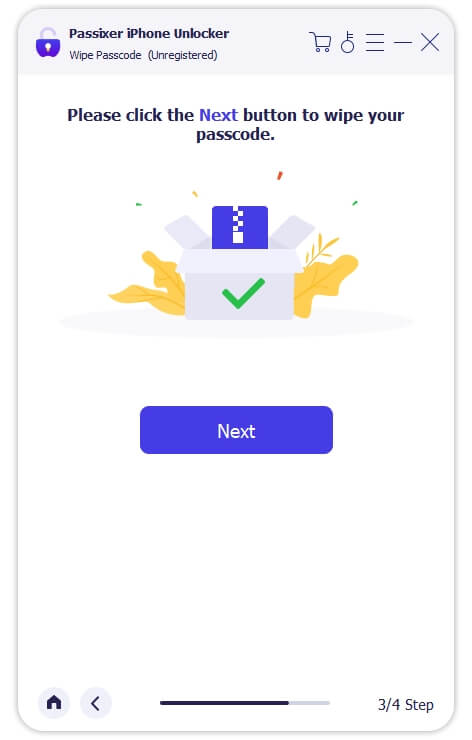 haz clic en Siguiente | como desbloquear un iphone con contraseña sin borrar nada