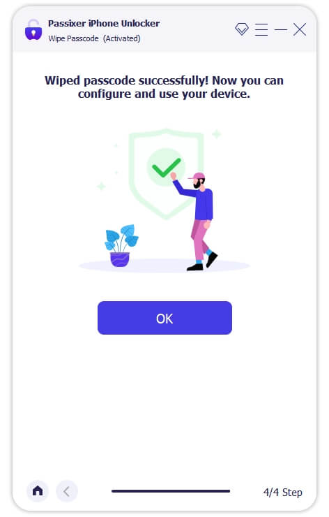 Borrado exitoso del código de acceso | Apagar límite de tiempo