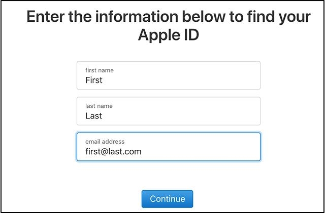 introduce la información de tu Apple ID | Desbloquear código de acceso del iPhone sin Apple ID