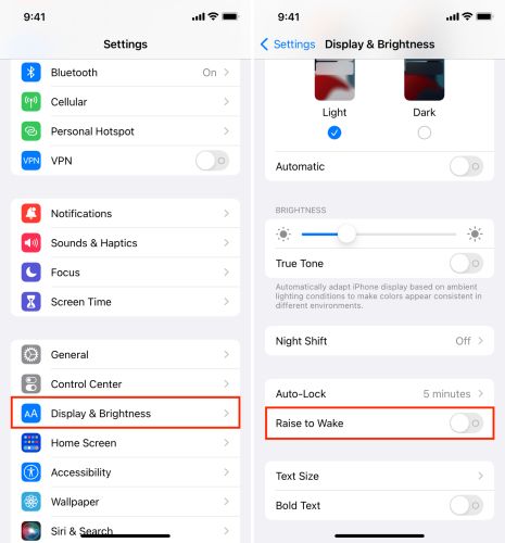 apagar Levantar para activar | Quitar la cámara de la pantalla de bloqueo del iPhone