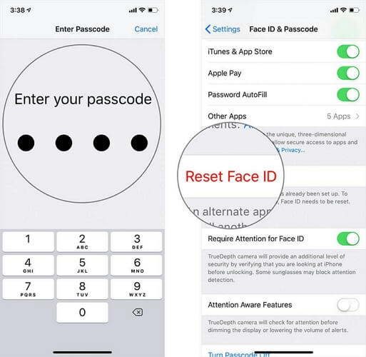 Introduce tu código de iPhone | desbloquear Face ID mientras duermes
