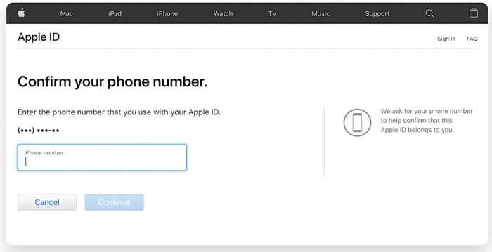 introducir número de móvil para verificar identidad en iforgot.apple.com | recuperar contraseña Apple ID por número teléfono ordenador España