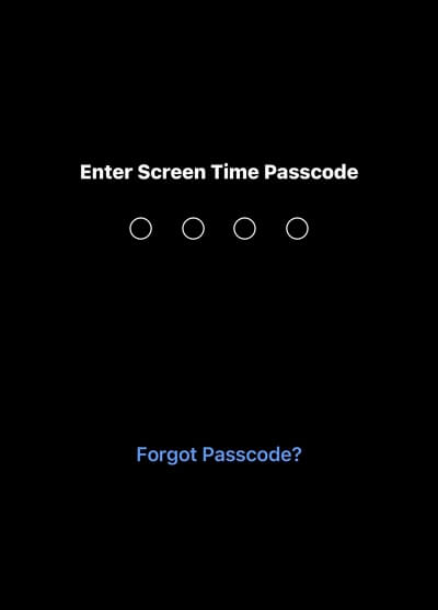 pulsar Has olvidado el código en Tiempo de pantalla iPhone | recuperar código Screen Time olvidado con Apple ID