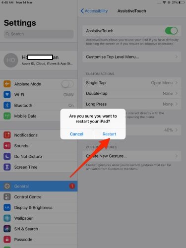 apaga el iPad | Apagar límite de tiempo