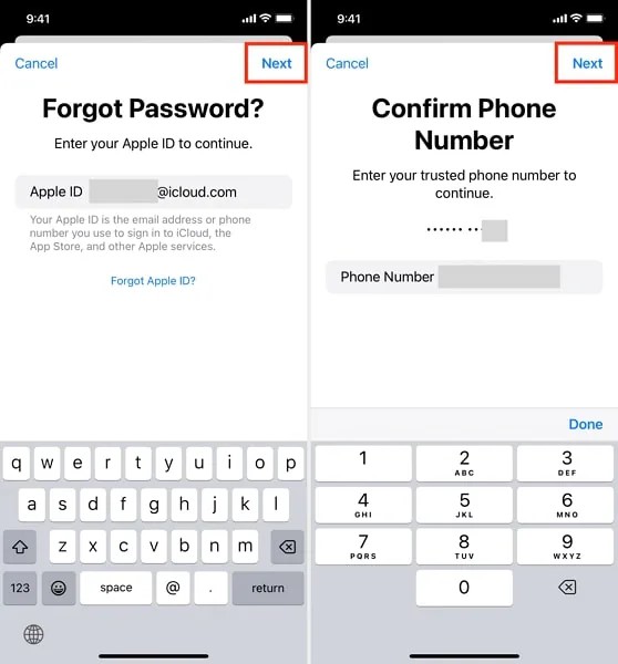 introducir Apple ID y número de móvil de confianza en app Soporte Apple | recuperar Apple ID sin contraseña app soporte iPhone España