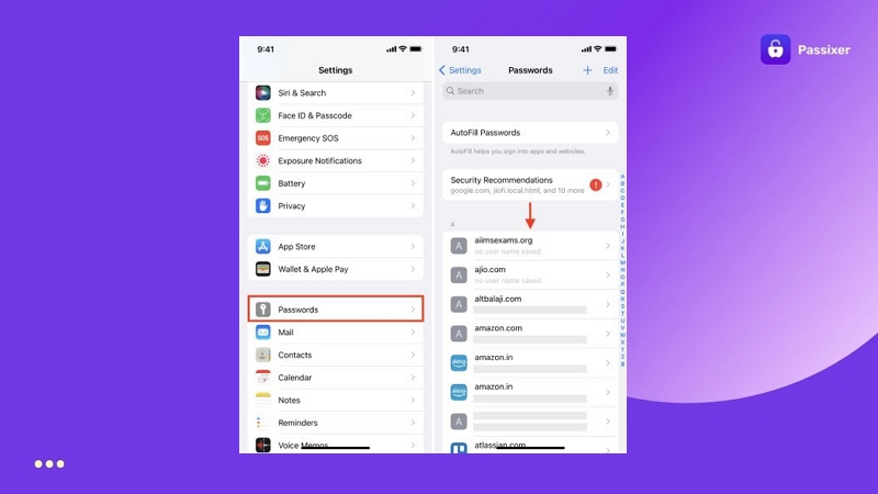 buscar contraseñas guardadas en iPhone