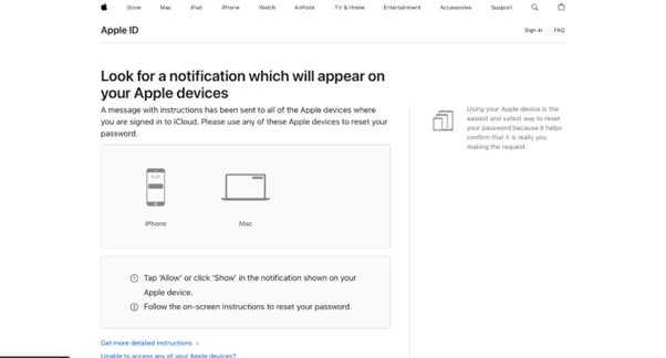 notificación en dispositivo de confianza para restablecer contraseña Apple ID | verificar cambio contraseña Apple ID dispositivo confianza España