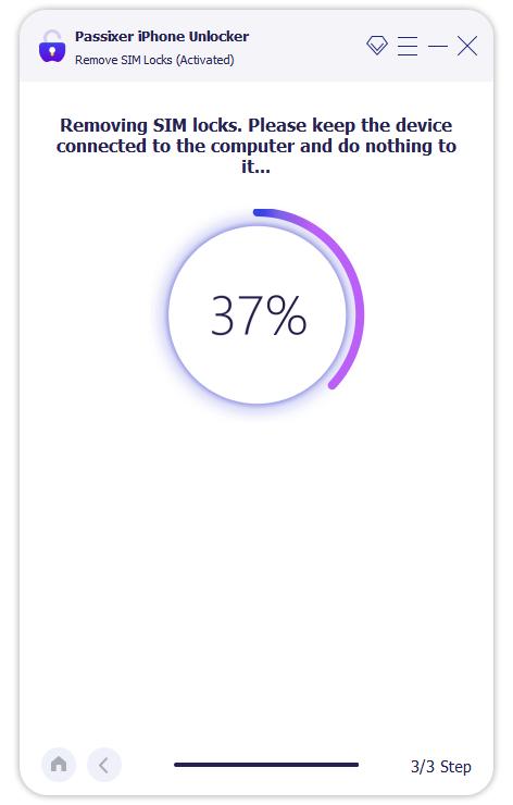 la barra de progreso | Verificar si el iPhone está desbloqueado sin tarjeta SIM