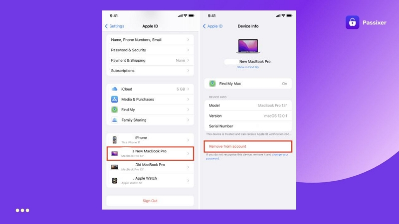quitar dispositivo de cuenta Apple desde iPhone
