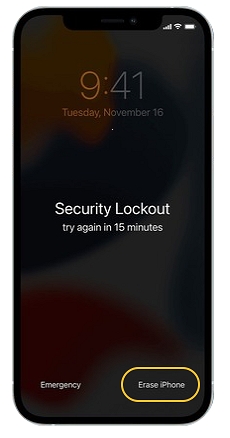 toca Borrar iPhone | desbloquear iphone bloqueado sin contraseña