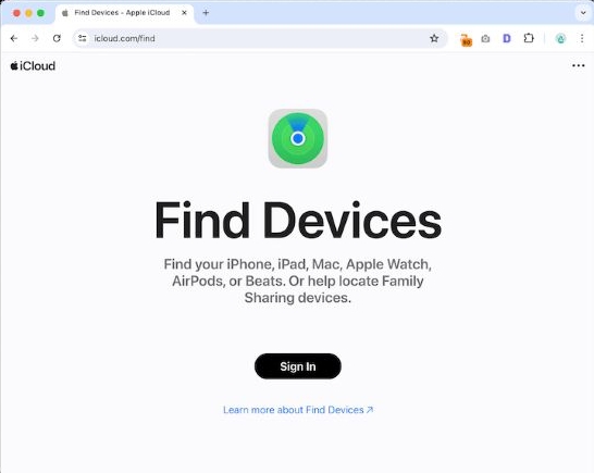 usa el sitio de iCloud | Desactiva Find My iPhone desde otro dispositivo