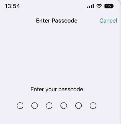 Toca tu código de pantalla | Desactivar la pantalla de bloqueo del iPhone