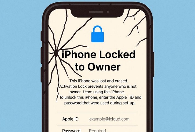 Pantalla de Bloqueo de Activación | desbloquear iPhone con pantalla rota