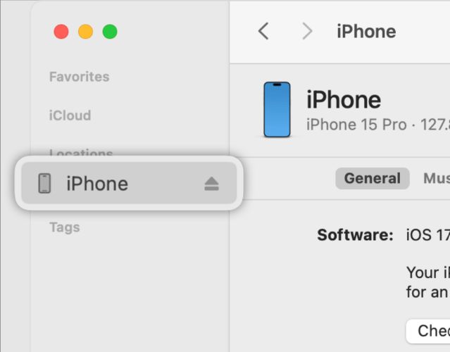 localizar iPhone en Finder | Desbloquear iPhone sin iTunes