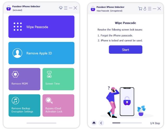 seleccionar Borrar código | Desbloquear iPhone sin iTunes