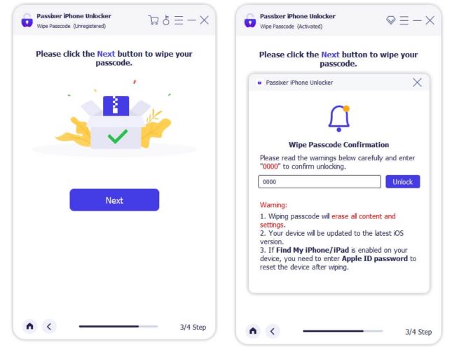 seleccionar Desbloquear | Desbloquear iPhone sin iTunes