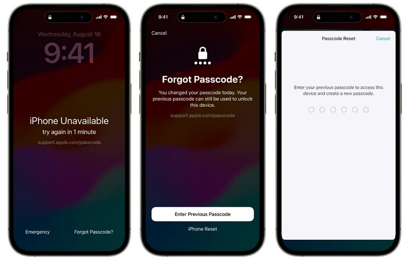 introducir la contraseña anterior para desbloquear el iPhone | Desbloquear la contraseña del iPhone sin Apple ID