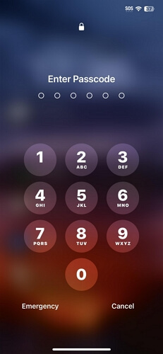 Introducir código | desbloquear Face ID mientras duermes