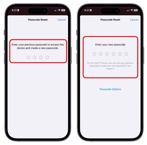 introducir el código anterior | Eludir el PIN del iPhone