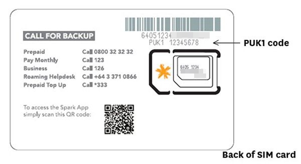 obtén el PUK desde el embalaje | Encontrar o Cambiar el PIN de la SIM en iPhone