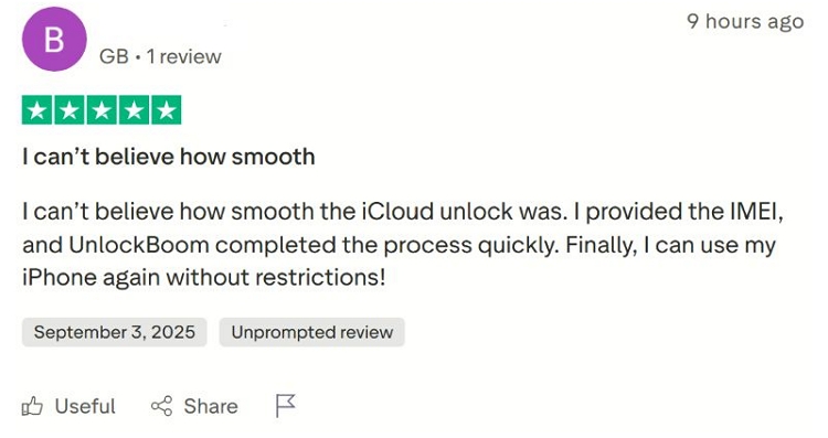 buenos comentarios de Trustpilot | UnlockBoom