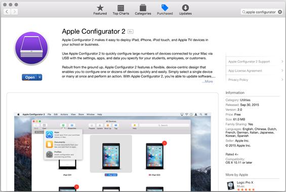 instalar Apple Configurator 2 en Mac para eliminar MDM iPhone | quitar supervisión dispositivo Apple Configurator 2 macOS España